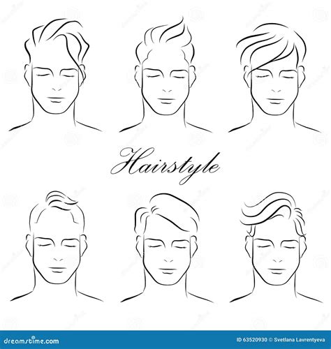 Stylish Men S Hairstyles, Haircuts, Vector Stock Vector - Illustration ...
