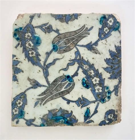 Iznik Pottery Tiles, 17th Century Ottoman Turkey, Set of Three at ...