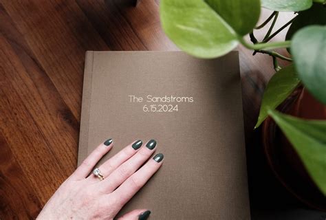 Wedding Guest Book | Custom Photo Album with Linen Cover + Foil ...