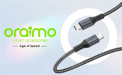 Oraimo 100W Type C To Type C Cable 3M/10Ft Fast Charging Cable, Non ...
