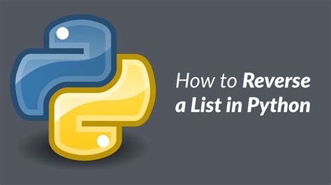 How to Reverse a List in Python – dbader.org