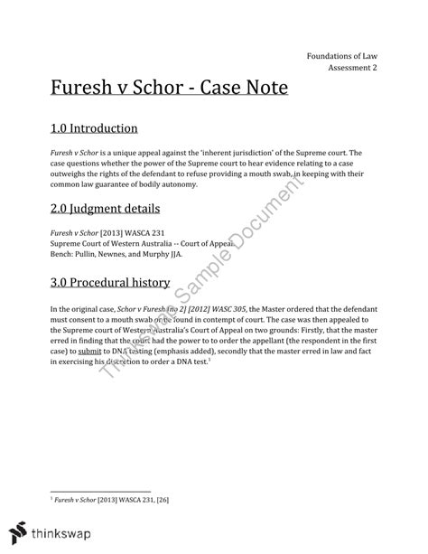 Image result for Case Note Example Law