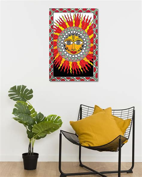 Buy Tamatina Madhubani Art Canvas Painting | Tradition of Madhubani ...