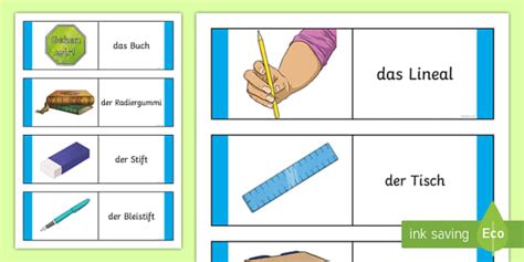 Classroom Objects Card Game German (teacher made) - Twinkl