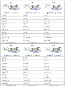 qu phonics worksheets and games - Galactic Phonics