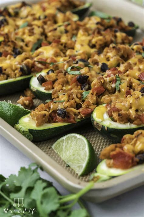Easy Zucchini Stuffed Taco Boats - Blues Best Life