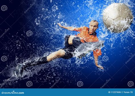 Football under water stock photo. Image of attribute - 11227606