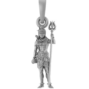 Akshat Sapphire A Sterling Silver (92.5% purity) God Shiva Pendant (Big ...