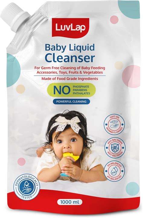 Buy LuvLap Baby Liquid Cleanser Refill pack- 1000ml, For cleaning ...