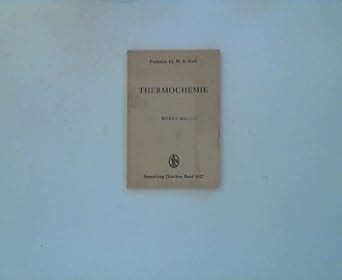 Amazon.in: Buy Thermochemie (Sammlung G Schen) Book Online at Low ...