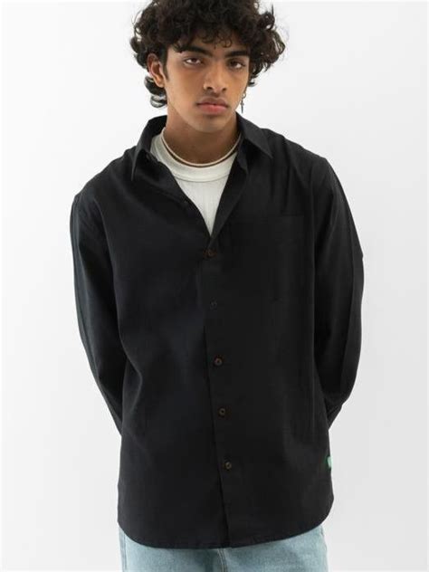 Cannabie - Mystic Arts Patchwork FULL Sleeves Hemp Shirt Black