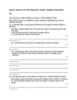 Image result for Exam Periodic Table