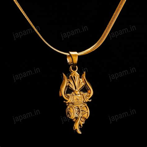 Gold Plated Divine Shakti Trishool Necklace For Women – Japam