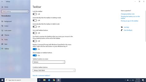 Image result for What Are Taskbar Orginal Settings