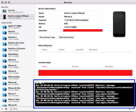 Image result for iOS Error Log