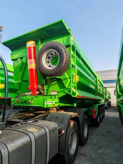 Heavy Duty Hydraulic Rear Dumping Trailers Dump Tipper Semi Trailer End ...
