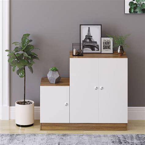 FURNEASER Embliss Shoe Rack, Door Closed Cabinet, Footwear Stand, 16 ...