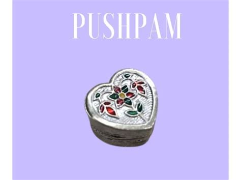 Pushpam Jewellers Pure Silver Sindoor Dibbi / Haldi Kumkum box heart ...