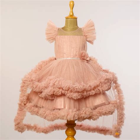 Buy High Low Frill Pattern Girls Frock – Mumkins