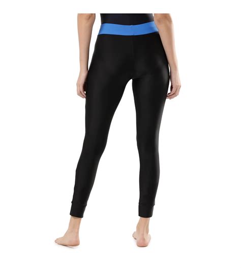 Buy Speedo Solid Contrast Legging Black-Bondi Blue Swimactive Online ...