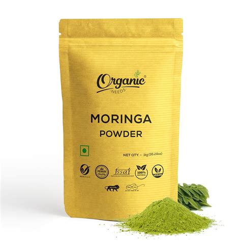 Organic Needs Moringa Powder, Pure, (1 Kg) Nutrient-Rich Moringa Leaf ...