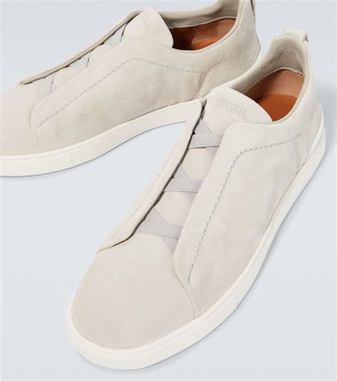 Triple Stitch suede sneakers in white - Zegna | Mytheresa
