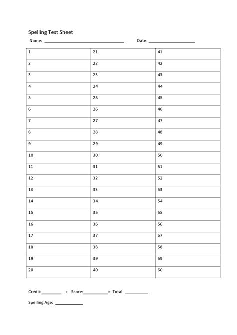 38 Printable Spelling Test Templates [Word & PDF] ᐅ TemplateLab