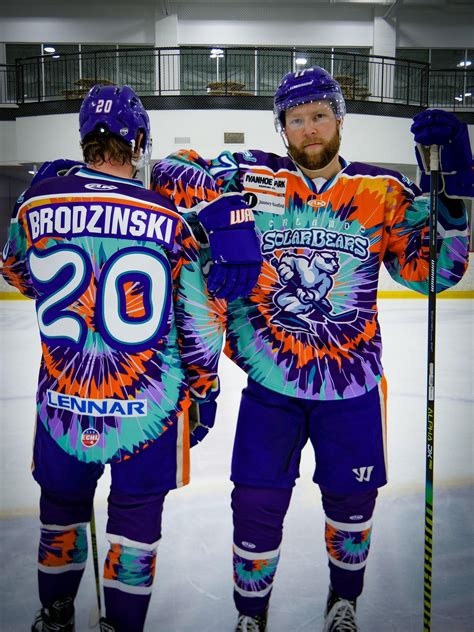 Orlando Solar Bear’s Tie Dye uniforms : r/hockey