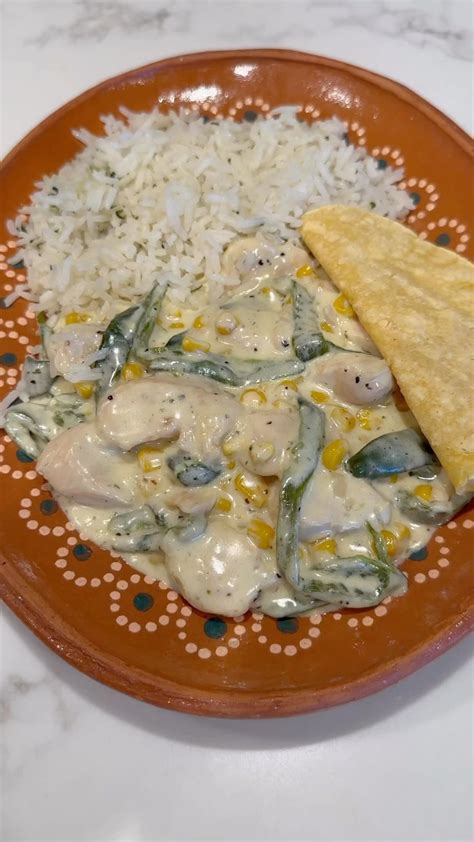 Creamy Chicken and Poblano Peppers Recipe