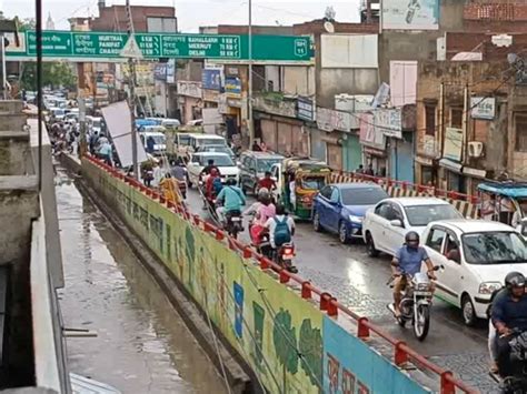 Traffic update Waterlogging caused Sonipat jam for 2 hours IMD issued ...