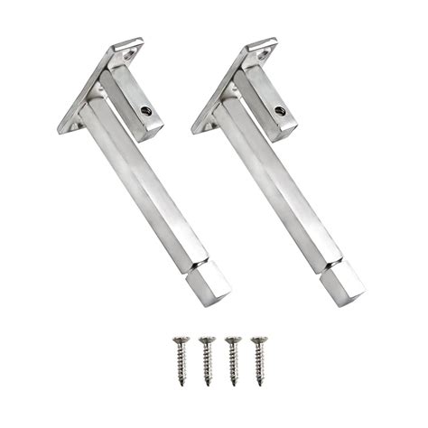 Volo Adjustable Stainless Steel F Type Glass Shelf Bracket Square 4 ...