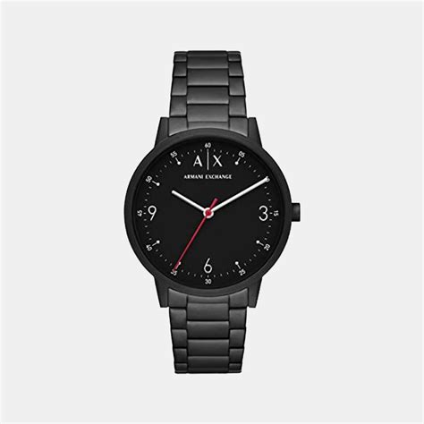 Armani Exchange Cayde Men Quartz Black Dial Analog Stainless Steel ...