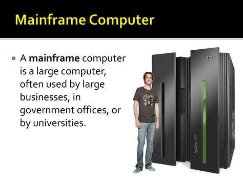Image result for Examples of Categories of Mainframe Computer