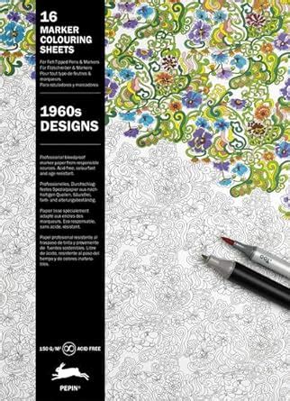 Buy 1960s Designs: Marker Colouring Sheets Book Online at Low Prices in ...