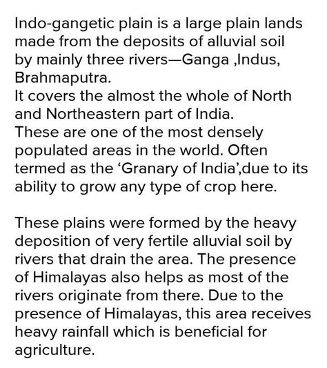 Explain the formation and the classification of indo-gangetic plain ...
