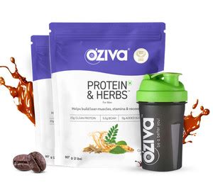 OZiva Protein & Herbs for Men|Muscle Building|Recovery & Stamina|No ...