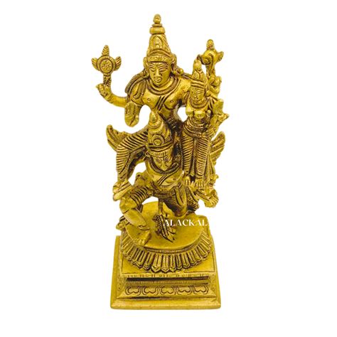 GARUDA WITH MAHALAKSHMI AND VISHNU STATUE – Alackal Bell Metals