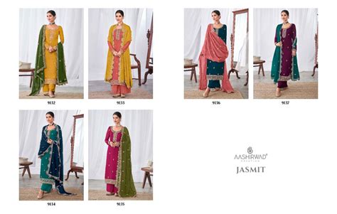 Aashirwad Jasmit 9132 Series Designer Wear Salwar Kameez :textileexport