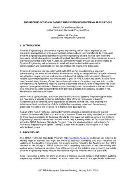 Image result for Engineering Lessons Learned