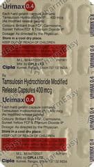 Urimax 0.4 Capsule: Uses, Side-effects, Price, Dosage & More Info ...