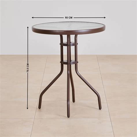 Buy Fullerton Metal Outdoor 2-Seater Tea Table Set with Chairs - Brown ...