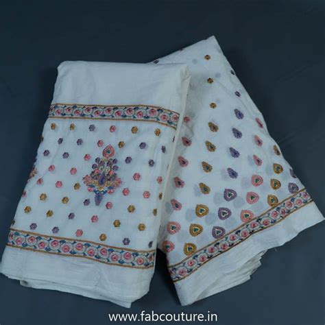 White Cotton Embroidery Set
