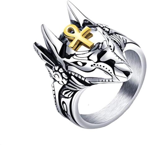 Joyplancraft Ancient Egyptian Coyote Head Ring India | Ubuy