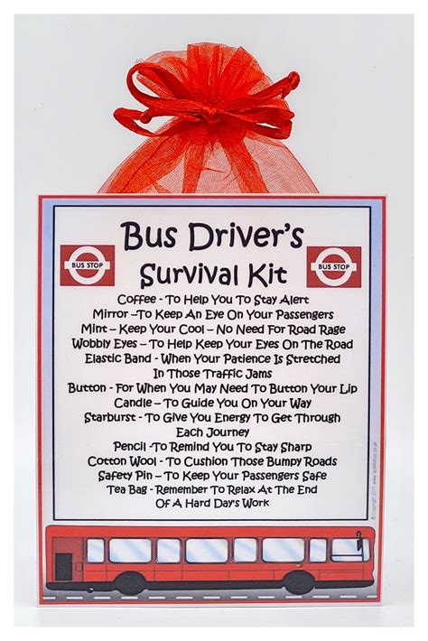 Bus Driver's Survival Kit Fun novelty gift / present / | Etsy