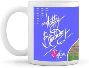 PAHMAC Ceramic " Happy Birthday Love Print" Best For Gift- Pack Of 2 ...