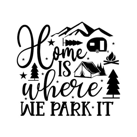 Camping-Svg-Design-Cut-Dateien | Premium Vektor