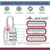 DOCOSS Set of 2 331 Metal TSA Lock for Luggage/TSA Lock Number Password ...