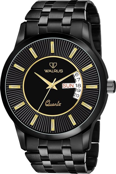 Walrus Classic III Series Black Dial Stainless Steellic Men Wristwatch ...