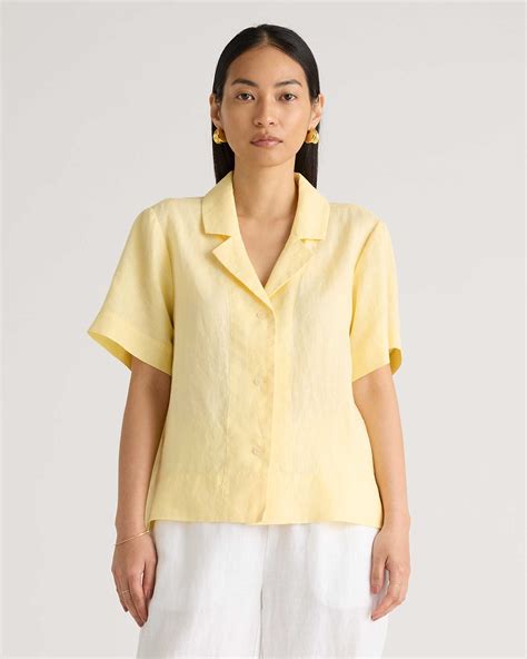 Women's 100% European Linen Short Sleeve Shirt