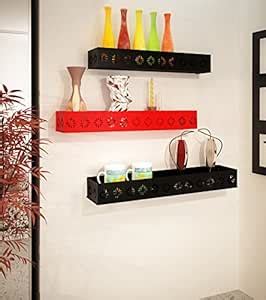 Home Sparkle Metal Floating Shelves for Wall Set of 3, Mount Floating ...